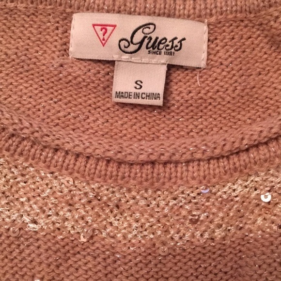Small Tan Guess Glitter Sweater - Picture 2 of 5